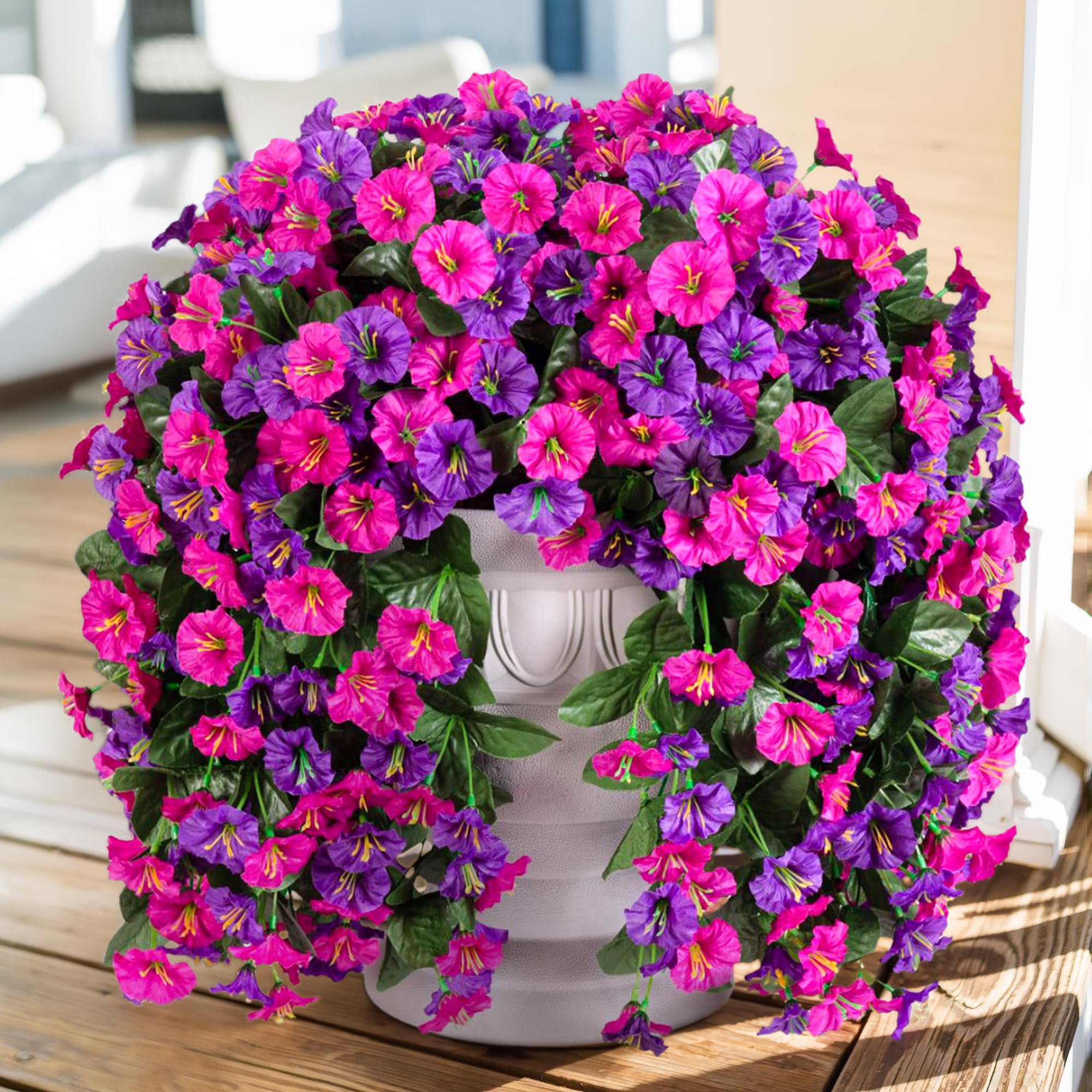 Amazon.com: Fake Hanging Flowers for Outdoor Decor, 2 PCS